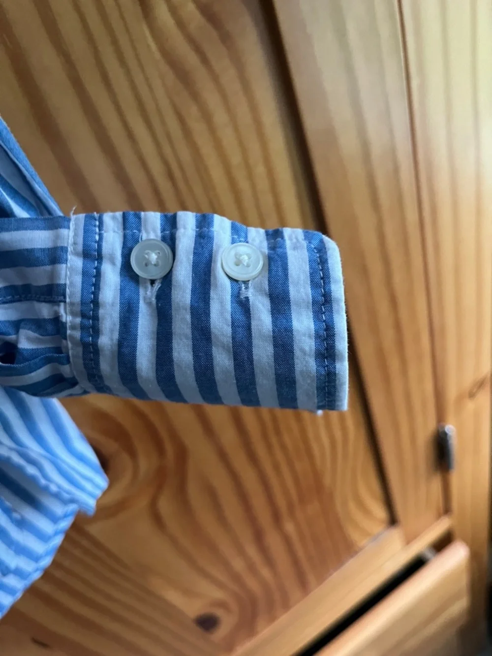 J. Crew Blue & White Vertical Stripe Button-Down Shirt - Picture 4 of 4